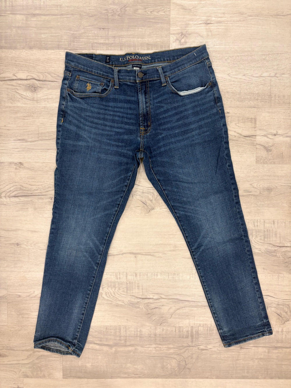 U.S. Polo Assn. Men's Dark Blue Slim Straight Jeans